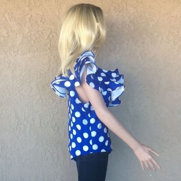 Tea & Cup Polka Dot Bodysuit Blouse - Picture 4 of 9